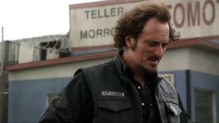 Tig's confession (excellent performance by Mr. Coates)