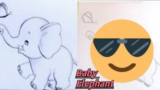 Happy Baby Elephant with Butterfly I Taposhi arts academy recreation I @ Hobby Time with Isha