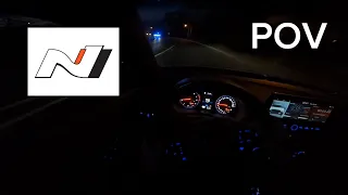 Hyundai I30N Facelift Night POV Drive. 60 FPS