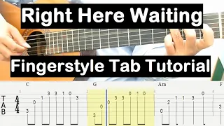 Right Here Waiting Guitar Lesson Fingerstyle Tab Tutorial Guitar Lessons for Beginners