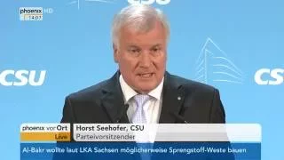 CSU zu aktuellen Themen: Pressekonferenz mit Horst Seehofer am 10.10.2016