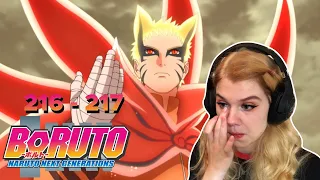 REACTING to BORUTO EP. #216 & #217 [Baryon Mode & Naruto vs Isshiki]