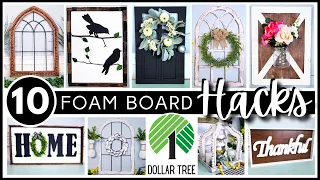*MAKE AMAZING DECOR* Using DOLLAR TREE DIY Foam Board! | High End HACKS & FREE Printable Templates!