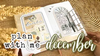 December 2023 bullet journal setup | PLAN WITH ME | vintage wintery theme ❄️ Junk Journal