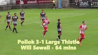 Pollok v Largs Thistle - 26th August 2023 - Goals, Red Card and Penalty Incident