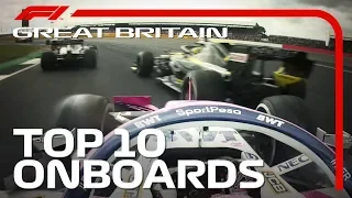 Dazzling Overtakes, Big Collisions And The Top 10 Onboards | 2019 British Grand Prix