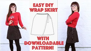 No Elastic No Zipper Super Easy DIY Wrap Skirt With Sewing Pattern