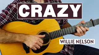 Crazy By Willie Nelson (Patsy Cline) - Fingerstyle Guitar Lesson