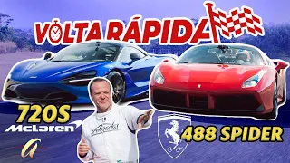 FERRARI 488 E MCLAREN 720S: QUAL VIROU MAIS RÁPIDO COM O RUBINHO NO VELOCITTA? | Volta Rápida #289