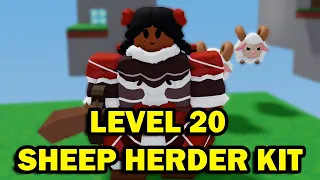 NEW LEVEL 20 SHEEP HERDER KIT... (Roblox Bedwars Season 4)