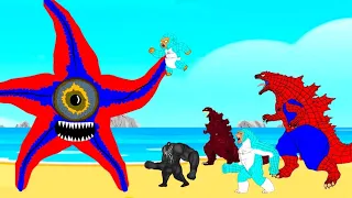 Evolution Of Godzilla, Kong, Shin, Big Venom 2 Vs STARRO: Rescue Baby Kong | Godzilla Cartoon