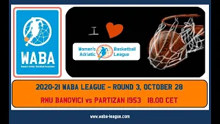 2020-21 WABA R3 RMU Banovici-Partizan 1953 (28/10/2020)