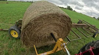 Whittaker Farm Ep. 2: Moving round bales with the International 756 and 656