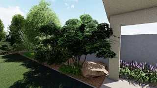 Zahrada s nadychom Japonska Potocky / Garden design