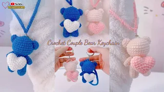 Móc Móc Khoá Gấu Trái Tim Cặp Đôi “ Son Jae Ah - KDrama “ 💕 Crochet Cover, Crochet Couple Bear 🐻‍❄️