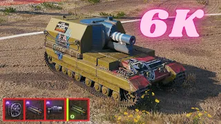 Conqueror Gun Carriage 6K Damage ( Arty ) World of Tanks Replays