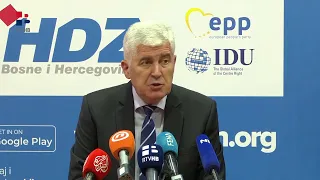 RTV HB | Konferencija za medije predsjednika HDZ-a BiH Dragana Čovića, Mostar, 16.6.2023.