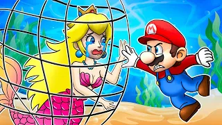 Mario Rescue The Mermaid Princess Peach🧜‍♀️ - Mario & Peach Love Story - Super Mario Bros Animation