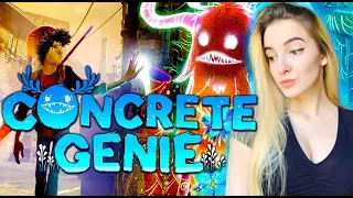 ПЕРВЫЙ ВЗГЛЯД на CONCRETE GENIE | Полное Прохождение Городские Духи на Русском | Обзор