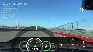 Stock 981 GT4 COTA Hot Lap 2:25.30 (New Hoosier R7)