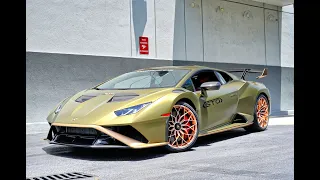 Lamborghini Huracan STO - ANGRY BULL Start up, Sound Drive Interior Exterior at Lamborghini Miami