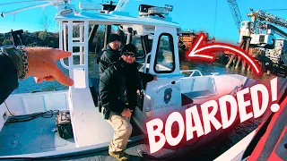 BOARDED BY COPS! While CATCHING GIANT Speckled Trout!