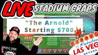 "The Arnold" Live Stadium Craps at Las Vegas Casino!