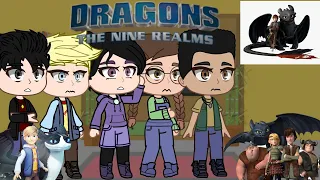 Dragon the nine realms reacts to Hiccup from httyd and Tom