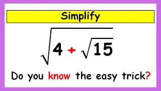 🔴Sweden Math Olympiad | A Nice Algebra Square Root Math Simplification | Do You Know This Trick ❓