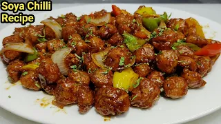 Easy Chilli Soya Restaurant Style | Soya Chunks Recipe | Soya Chilli | high protein | Chef Ashok
