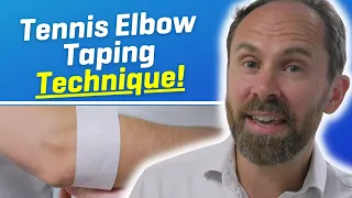 Taping technique to reduce tennis elbow pain