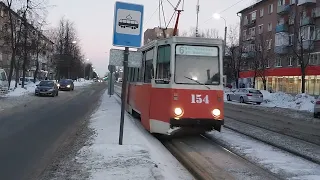 "Живой раритет"! Трамвай 71-605 (КТМ-5М3) в Ярославле! Маршрут 6