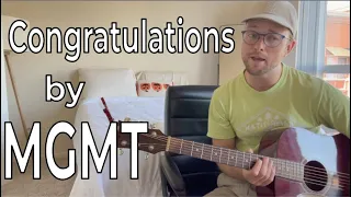 How to Play "Congratulations" by MGMT | Easy Guitar Tutorial | Beginner Guitar Lesson