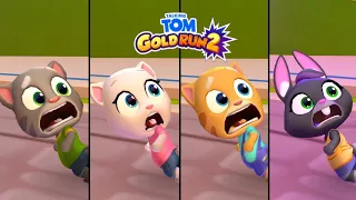 Talking Tom Gold Run 2 All CHARACTERS in LAVA WORLD Talking Tom,Angela,Becca,Hank,Ginger,Ben