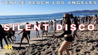 Silent Disco, Silent Dance Headphone Party, Mobile Clubbing, Venice Beach, Los Angeles