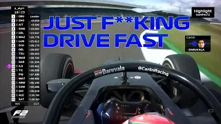 "Just F**king Drive Fast" - Race Engineer's Response to Jehan Daruvala | F2 British Grand Prix |