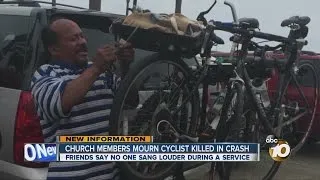 Church members mourn cyclist killed in crash