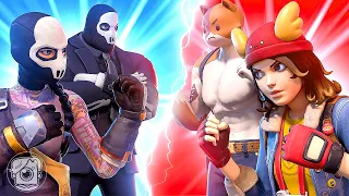 JULES & BRUTUS vs. SKYE & MEOWSCLES! (Fortnite Family Feud)