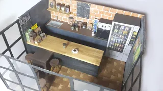 Making miniature coffee shop/mini coffee shop/miniature