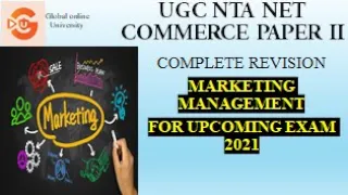 UGC NTA NET COMMERCE PAPER 2 | Complete Revision Of Marketing Management | For upcoming Exam 2021