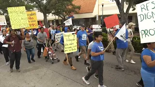 Florida workers march against new law banning heat protection mandates