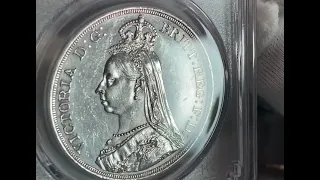 1887 Great Britain Victoria 2nd portrait Crown AU details