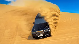 ROLLS ROYCE CULLINAN IN THE DESERT OFF ROAD LUXURY SUV