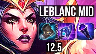 LEBLANC vs TF (MID) | Rank 2 LeBlanc, Rank 7, 8/2/18, Dominating | EUW Challenger | 12.5