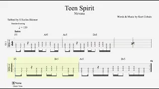 Teenspirit - Nirvana - Guitar Tab - Playthrough & Backing Track
