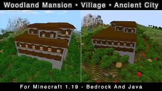 Woodland Mansion Seed With Ancient City - Minecraft 1.19 (Bedrock and Java)