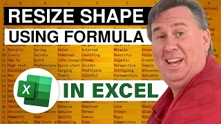 Excel - Adjust Shape Dimensions Using Formula Result In Excel - Episode 1899