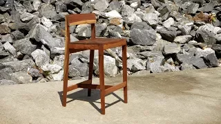 Modern Walnut Bar Stools - How To Build | Woodworking