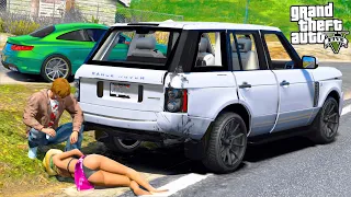 РЕАЛЬНАЯ ЖИЗНЬ В GTA 5 - ПОМОГ КРАСИВОЙ ДЕВУШКЕ НА RANGE ROVER VOGUE! ВЗЯЛ ЕЁ НОМЕР ТЕЛЕФОНА! 🌊ВОТЕР