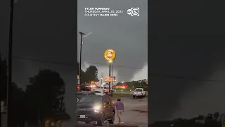 A video captures a tornado that formed in Tyler, Texas. It was part of a front that moved east,